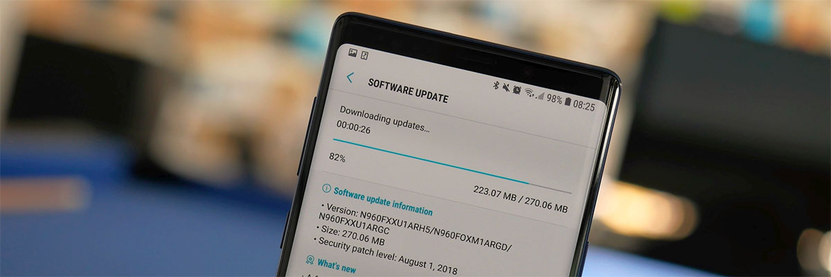 Galaxy Note 9 recibe la actualización de seguridad de diciembre de 2020